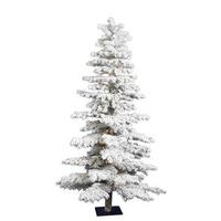 Vickerman 7' x 45" Artificial Flocked Idaho Spruce 300 Clear Lights